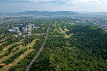 Obraz premium aerial view of city