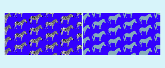 Zebras is a set of patterns in a contemporary style. 
