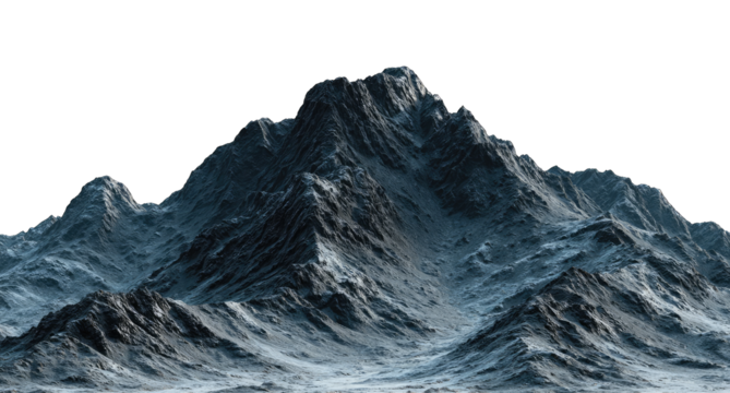 Dark, jagged mountain range