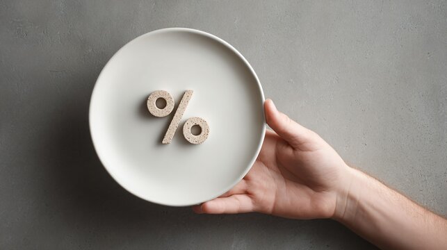 Precision Hand Holding Percentage Plate Data Analysis Image