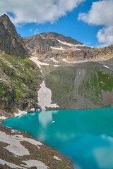 beautiful view from the height of the mountain lakes