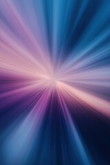 Abstract radial light burst with blue and pink gradient streaks