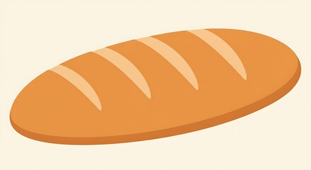 Fresh baked whole wheat bread loaf isolated on white background