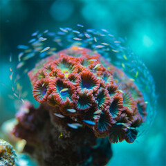 Obraz premium coral reef with coral under the sea