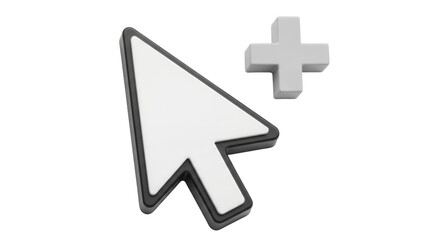 Fototapeta premium Isolated Cursor with Plus Sign
