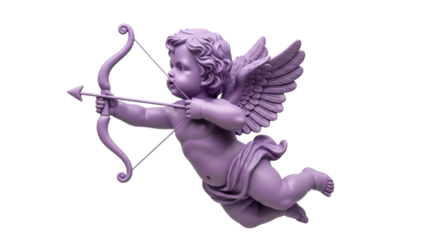 Isolated Cupid with Bow