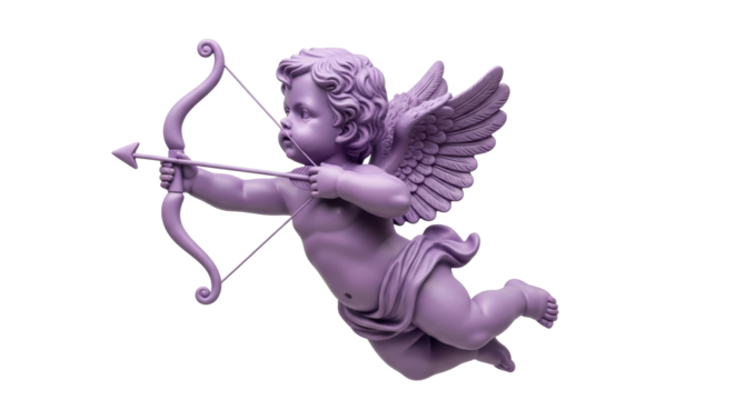 Isolated Cupid with Bow