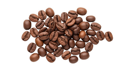 Isolated Pile of Coffee Beans