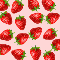 Vibrant strawberry field a delightful fruitful pattern
