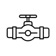 Pipe valve illustration in minimalistic style  