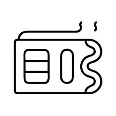 Heating mat with steam lines in minimalist design  