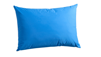 blue pillow isolated on white