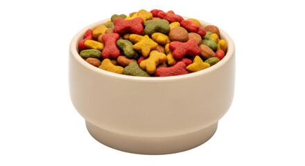 Isolated Bowl with Dry Pet Food