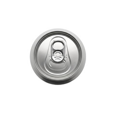 Top view soda can isolated