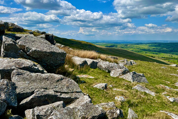 Limestone Boulders on the Black Mountain near Llandeilo, Wales