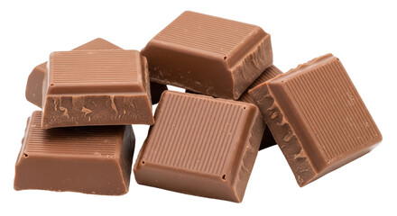 Isolated Chocolate Squares