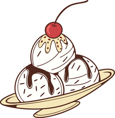 ice cream vector illustration on white background 