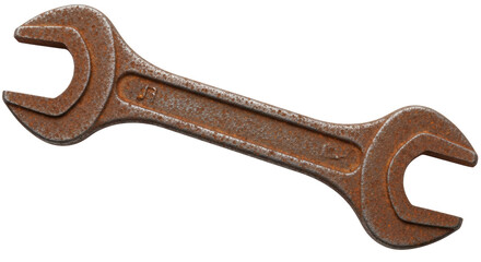 Isolated Rusty Wrench