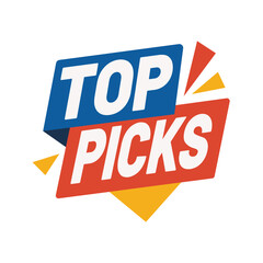  Top Picks Banner Design with Bold and Colorful Typography