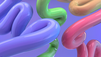 Colorful Swirling Tubes