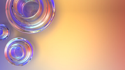 Iridescent Spiral Rings