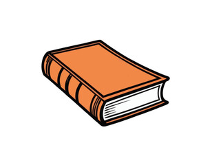 Vector style book on white background