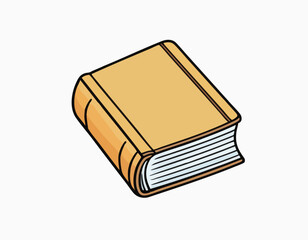 Vector style book on white background