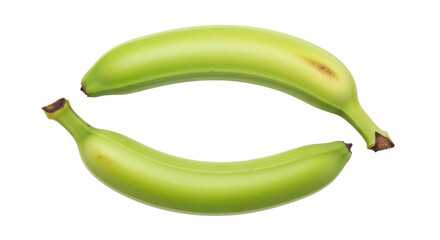 Isolated Two Green Plantains © Rowan