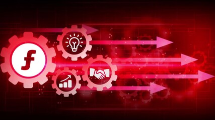 Netherlands-antilles stable coin currency business and digital money hologram symbol appears on a digital background. digital money logo with rotation HUD UI circle technology interface . - Powered by Adobe