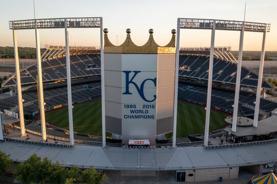 Aerial View of Kauffman Stadium in Kansas City