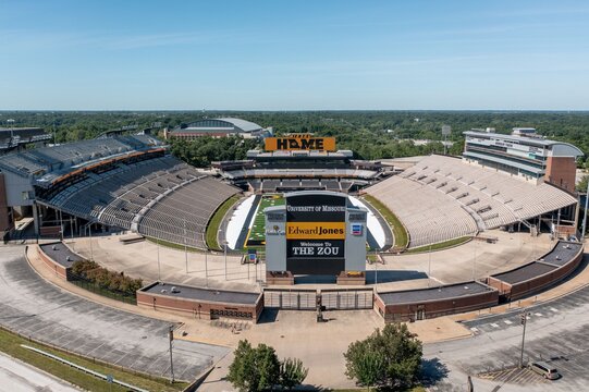 Aerial View of Faurot Field at Memorial Stadium, University of Missouri