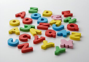 Naklejka premium Colorful letters in 3D