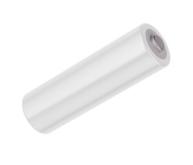 Perfectly cut-out image of white AA battery - without background and shadow - View #2 - Exclusive Mockups for Branding and Packaging Design