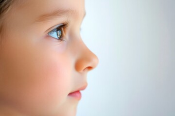 Profile of pensive child with autism showing no expression, representing neurodiversity and the challenges faced by people in the autistic spectrum