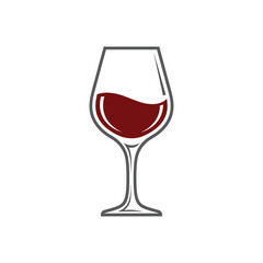 Wine Glass Icon Design.