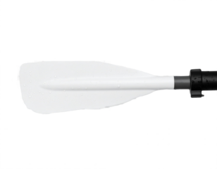 White kayak paddle blade glistening with water droplets, ready for adventure on the water.