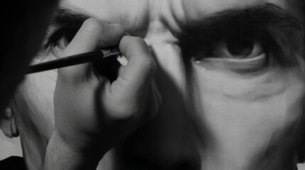 Obraz premium Young woman with cigarette smoking and beauty makeup