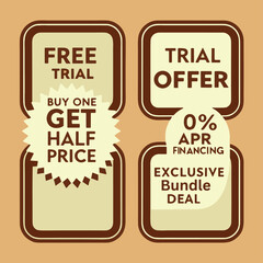 Obraz premium Versatile geometric abstract design with bold color accents and clean typography