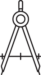 Geometric Compass Illustration Tool for Drawing and Measuring Precise Circles in Mathematics and Engineering