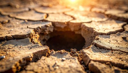 Fototapeta premium Cradle of Drought Beneath the Sun