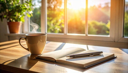 Sunlit Morning Reflections by the Window
