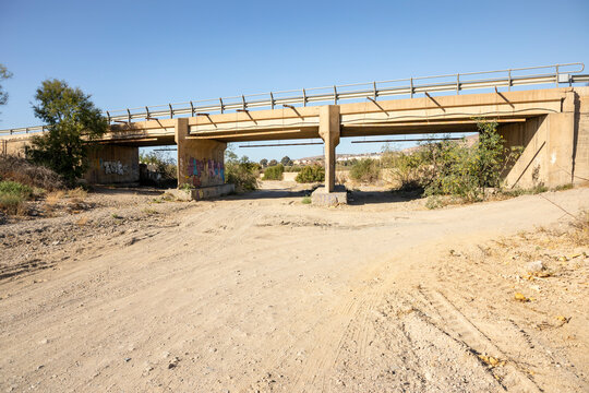 Camino Mozarabe de Santiago - a bridge over Rambla Ancha between Huercal de Almeria and Pechina, Almeria, Andalusia, Spain