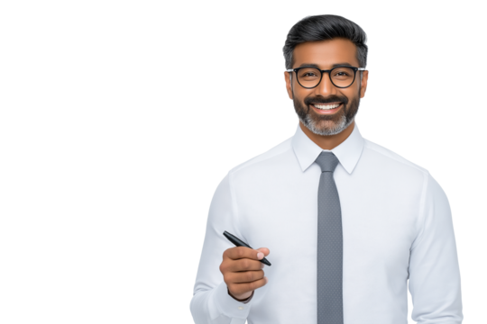     Query successful

Charismatic Indian male teacher or businessman holding a pen. A positive and encouraging photo for education, business, and corporate communication themes.