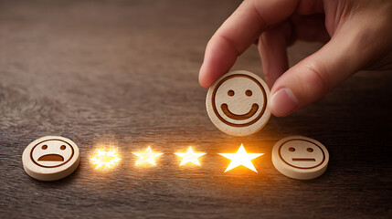 hands holding a wooden sign