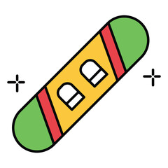 Snowboarding Vector Icon Design for Alpine Resort and Mountain Adventure