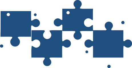 Naklejka premium Minimalist Corporate Merger Puzzle Pieces