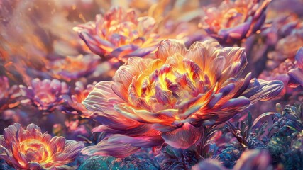 Vibrant floral display. AI. - Powered by Adobe