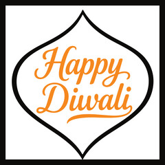 Happy Diwali typography design