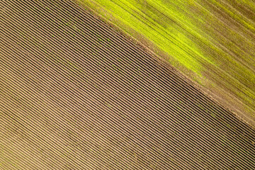 A High Angle View of a European Countryside Farm. Concept A modern perspective on rural life.