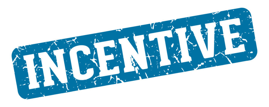 incentive rectangular sign. incentive stamp